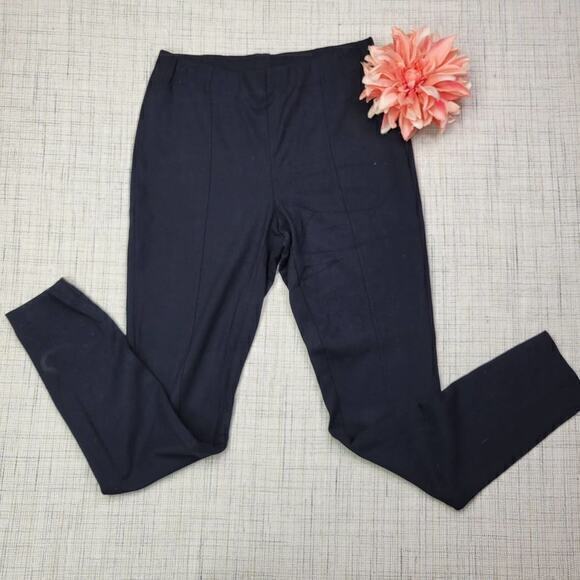 J Jill Ponte Knit Leggings Womens Size S Black Pull On Mid Rise‎ Stretch - Picture 1 of 6